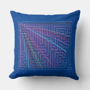 Cojín Decorativo Maze con fondo colorido