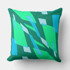 Cojín Decorativo Mazipoodles Abstracción Perspectiva Azul Verde