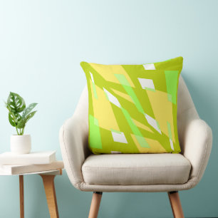 Cojín Decorativo Mazipoodles Abstracción Perspectiva Lime Lemon