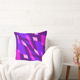 Cojín Decorativo Mazipoodles Abstracción Perspectiva Violeta Rosa