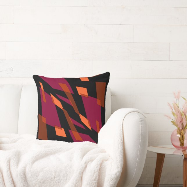 Cojín Decorativo Mazipoodles Abstraction Perspective Black Magenta (Sofá)