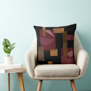 Cojín Decorativo Mazipoodles Collage egipcio Naranja rojo marrón gr