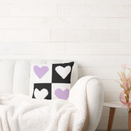 Cojín Decorativo Mazipoodles Corazón Abstracción Lilac