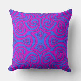 Cojín Decorativo Mazipoodles Crazy Maze - Magenta Azul