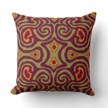Mazipoodles Crazy Maze - Olive Burgundy Gold