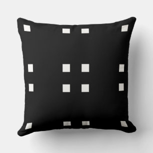 Cojín Decorativo Mazipoodles Cuatro Cuadrados - Blanco Negro