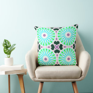 Cojín Decorativo Mazipoodles Kaleidoscope P Lilac verde blanco