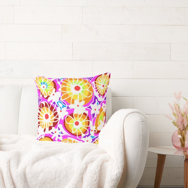 Cojín Decorativo Mazipoodles Love Flowers - Blanco arcoiris (Sofá)