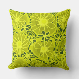 Cojín Decorativo Mazipoodles Love Flowers - Lime Green