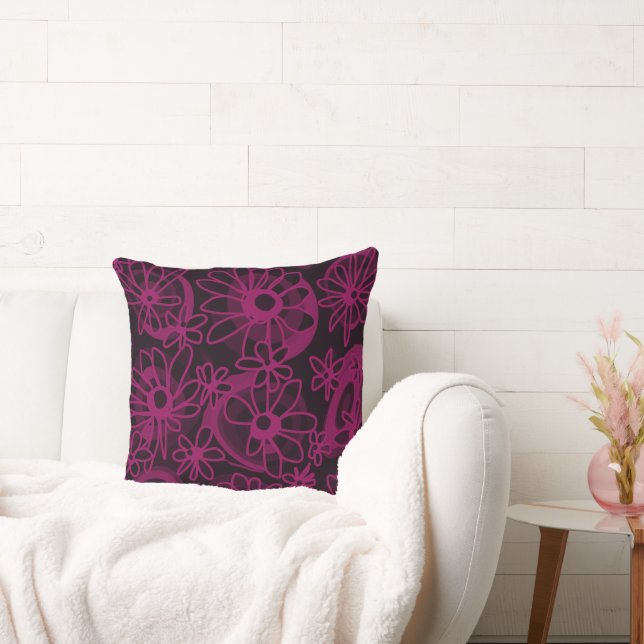 Cojín Decorativo Mazipoodles Love Flowers - Marrón negro (Sofá)