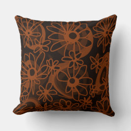 Cojín Decorativo Mazipoodles Love Flowers - Marrón negro