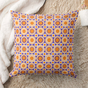 Cojín Decorativo Mazipoodles Naranja Indigo Donuts blancos