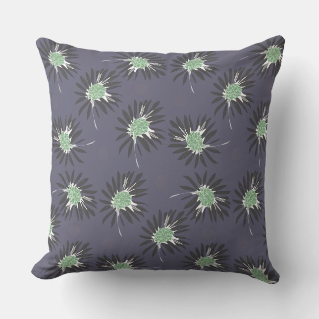 Cojín Decorativo Mazipoodles negritas mareas - gris (Anverso)