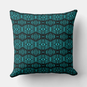Cojín Decorativo Mazipoodles Neuro Art - Negro Verde azulado