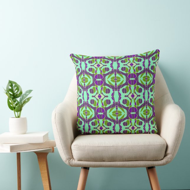Cojín Decorativo Mazipoodles Neuro Art - Spearmint Purple Green (Silla)