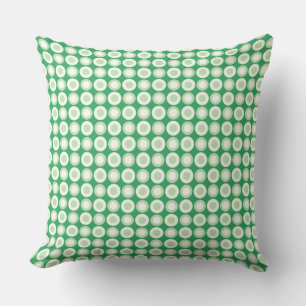 Cojín Decorativo Mazipoodles Polka Dot Donuts - Moneda verde de bot