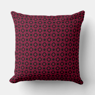 Cojín Decorativo Mazipoodles Polka Dot Donuts - Negro cerezo rojo