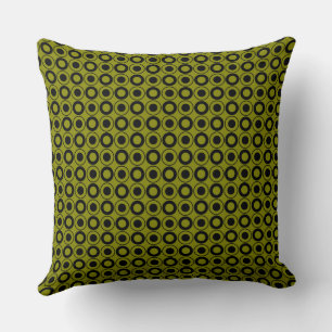 Cojín Decorativo Mazipoodles Polka Dot Donuts - Olive Black