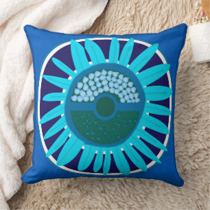 Cojín Decorativo Mazipoodles Sunflower Sunshine: Azul 1