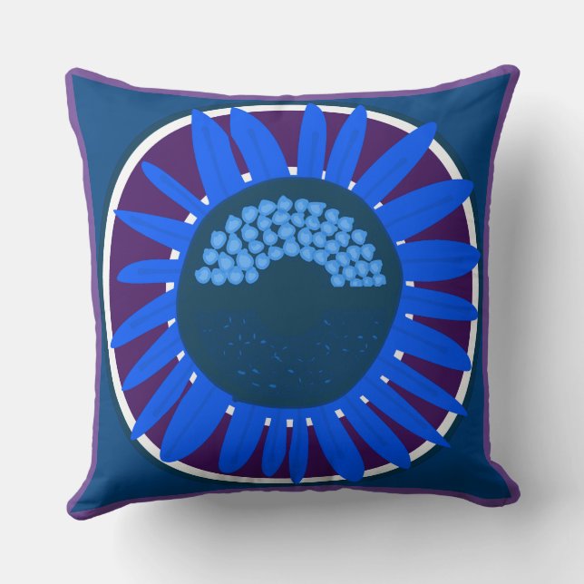 Cojín Decorativo Mazipoodles Sunflower Sunshine: Azul 3 (Reverso )