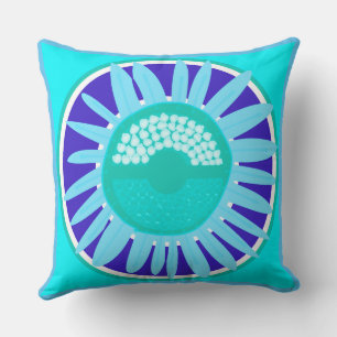 Cojín Decorativo Mazipoodles Sunflower Sunshine: Azul 5