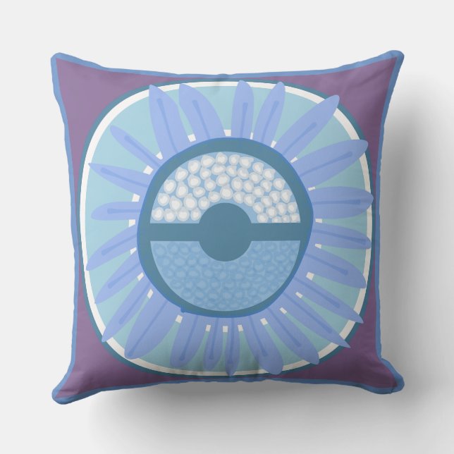 Cojín Decorativo Mazipoodles Sunflower Sunshine: Periwinkle (Reverso )