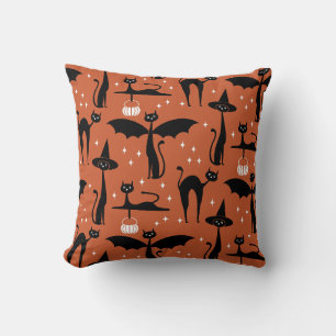 Cojín Decorativo MCM Halloween Fancy Vestir al Naranja de gatos Min