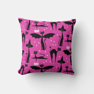Cojín Decorativo MCM Halloween Vestir gatos Minimalistas rosados