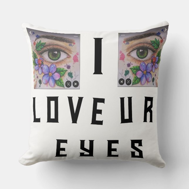 COJÍN DECORATIVO ME APRECIO LOS OJOS Y (Anverso)