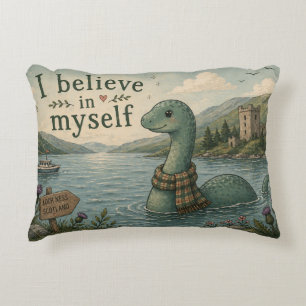 Cojín Decorativo Me creo un caprichoso Monstruo del Lago Ness