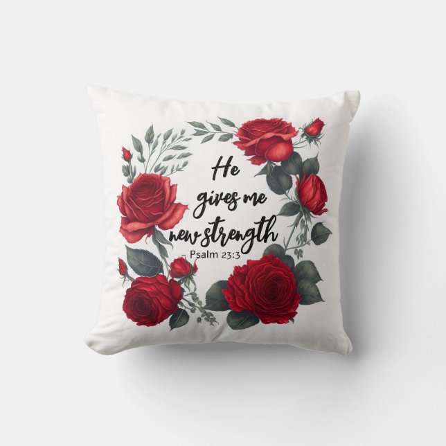 Cojín Decorativo Me Da Una Nueva Fuerza (Anverso)