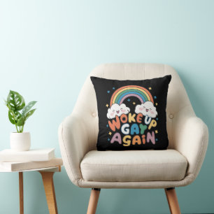 Cojín Decorativo Me desperté gay de nuevo Mes del Orgullo LGBT Groo