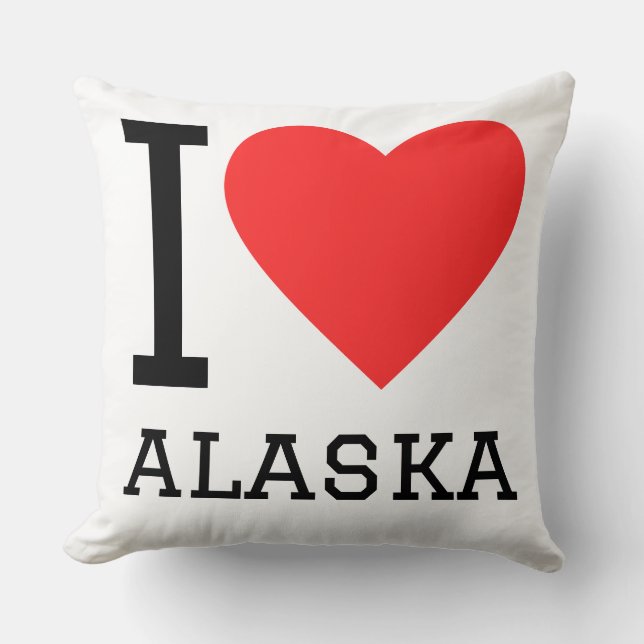 Cojín Decorativo Me encanta Alaska  (Anverso)