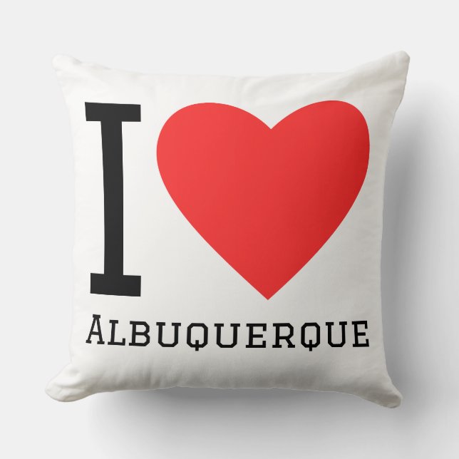 Cojín Decorativo Me encanta Albuquerque (Anverso)