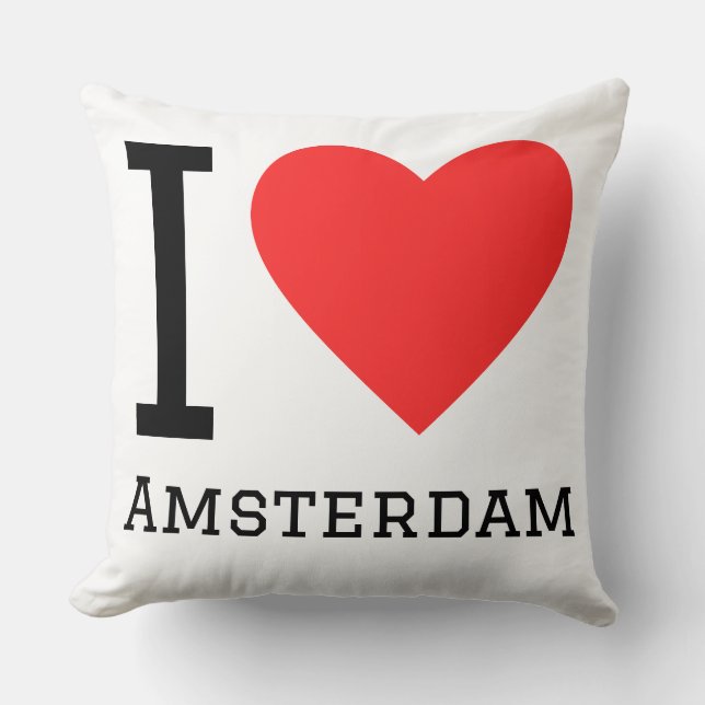 Cojín Decorativo Me encanta Amsterdam (Anverso)