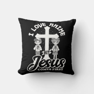 Cojín Decorativo Me Encanta Anime Pero Jesús Viene Primero Anime Lo
