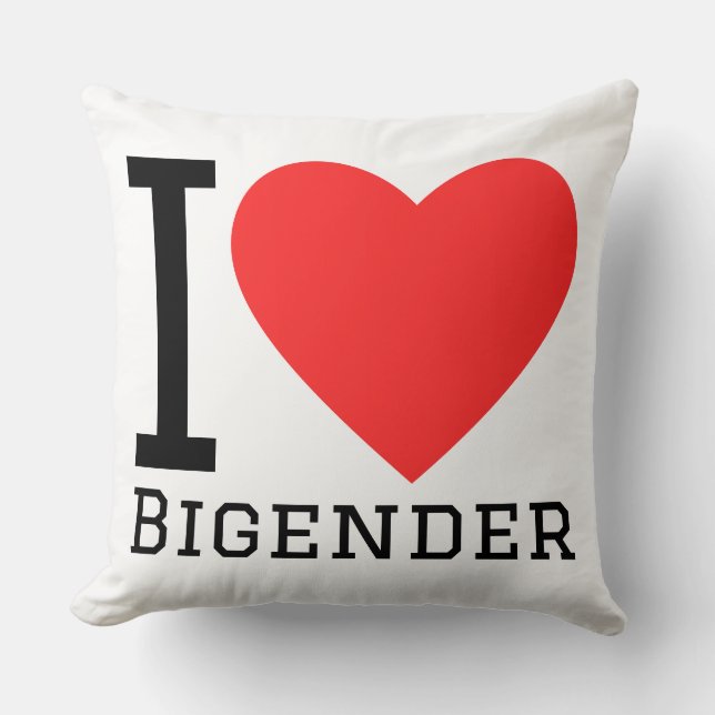 Cojín Decorativo Me encanta bigénero (Anverso)