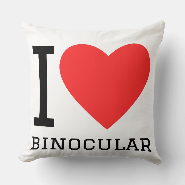 Cojín Decorativo Me encanta binoculares (Anverso)