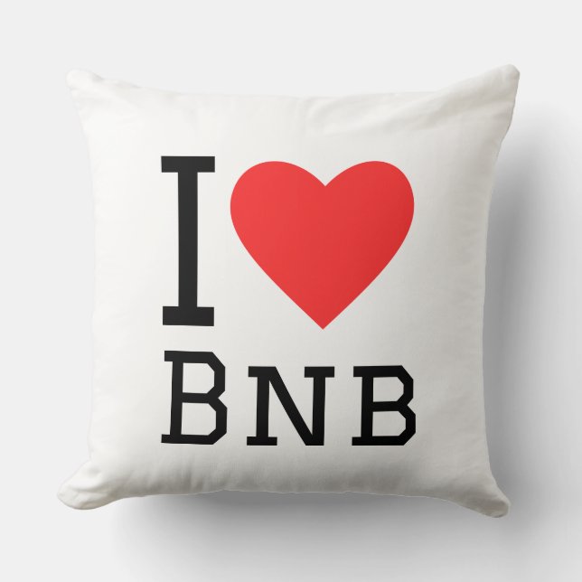 Cojín Decorativo Me encanta bnb (Anverso)
