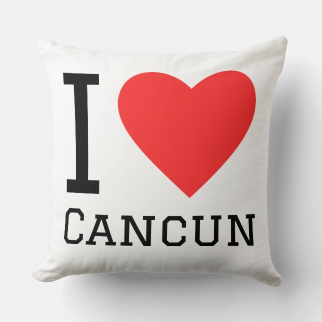 Cojín Decorativo Me encanta Cancun  (Anverso)