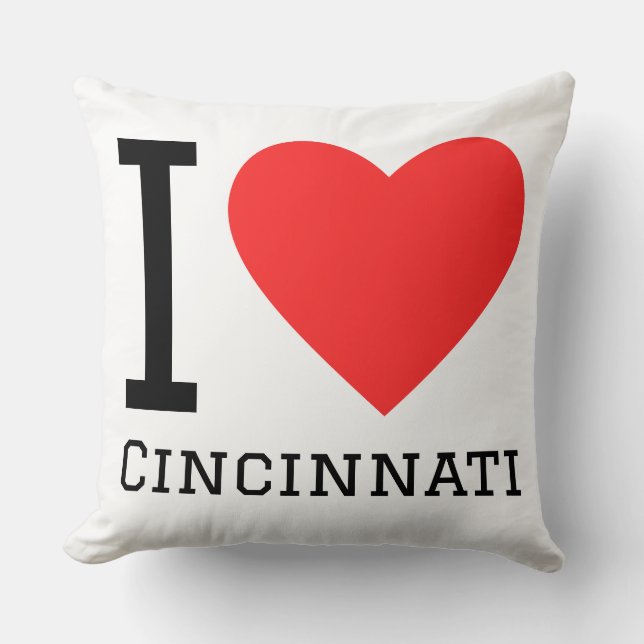 Cojín Decorativo Me encanta Cincinnati  (Anverso)