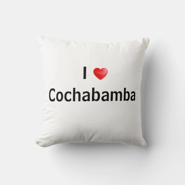 Cojín Decorativo Me encanta Cochabamba (Anverso)