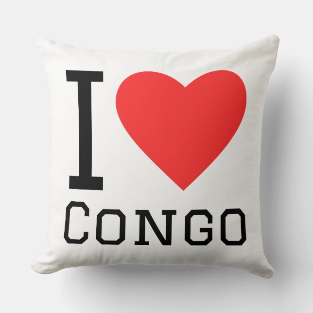 Cojín Decorativo Me encanta Congo  (Anverso)