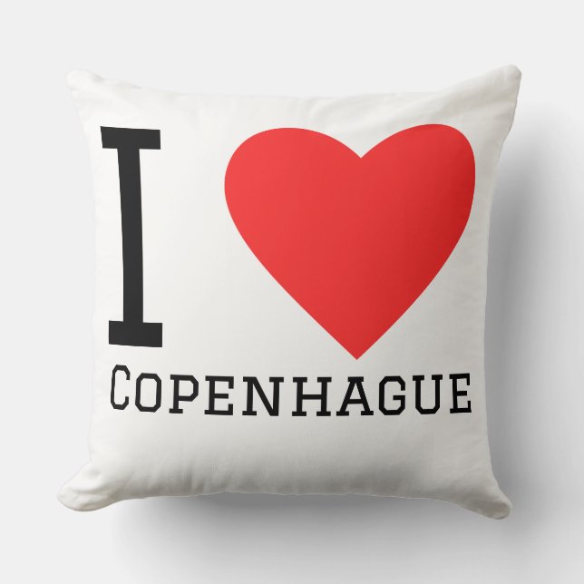 Cojín Decorativo Me encanta Copenhague  (Anverso)