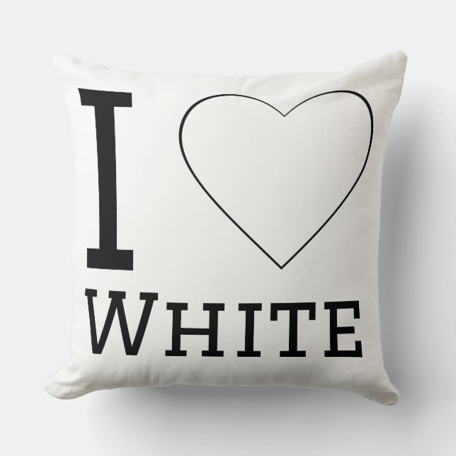Cojín Decorativo Me encanta el blanco  (Anverso)