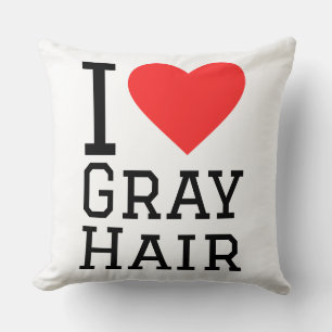 Cojín Decorativo Me encanta el cabello gris