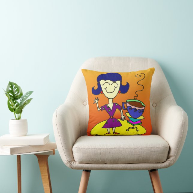 Cojín Decorativo Me encanta el café (Silla)