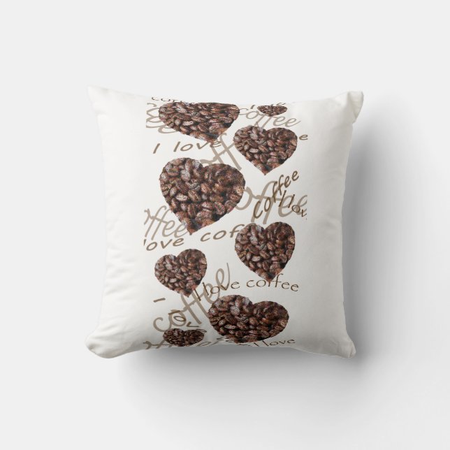 Cojín Decorativo ¡Me Encanta El Café! (Anverso)