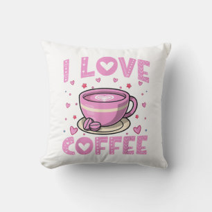 Cojín Decorativo Me encanta el café - Funny Café Drinker Caffeine A