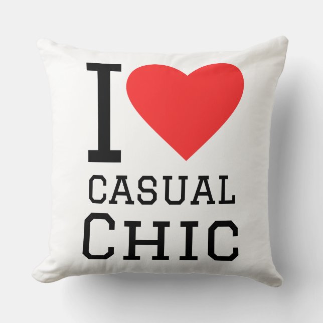 Cojín Decorativo Me encanta el chic informal (Anverso)